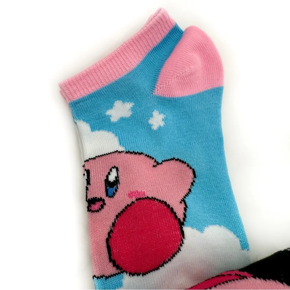 Kirby Video Game Ankle Socks Mens Womens Nintendo Gift Colorful Cute Blue Pink